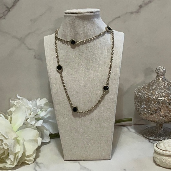 TRIFARI Necklace With Black Gems - Picture 1 of 4